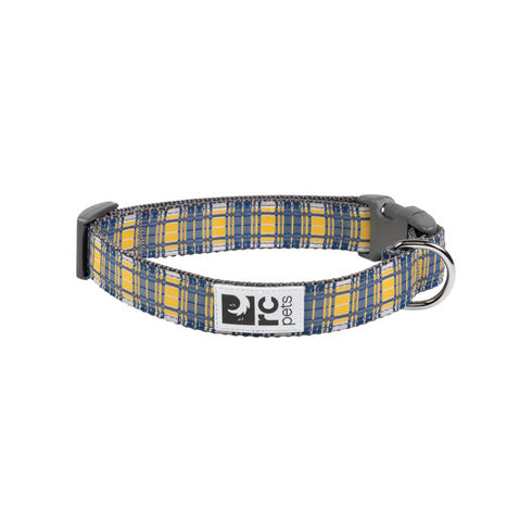 RC PETS Dog Clip Collar, Marigold Plaid, XS, 5/8"/ 7"- 9" - Poudre Pet and Feed Supply